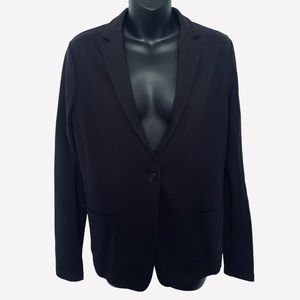 Uniqlo Women's Black Relaxed Fit Oversized Comfort Blazer/Jacket With Pockets